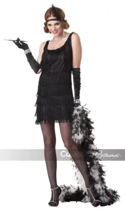 California Costumes Decades Black Fringe Flapper