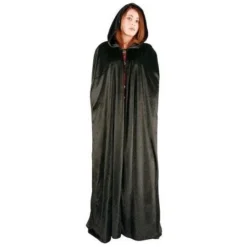 Charades Hooded Panne Cape In 6 Colors