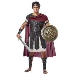 California Costumes Roman Gladiator Black-Burgundy Greek & Roman, Egyptian, Barbarian