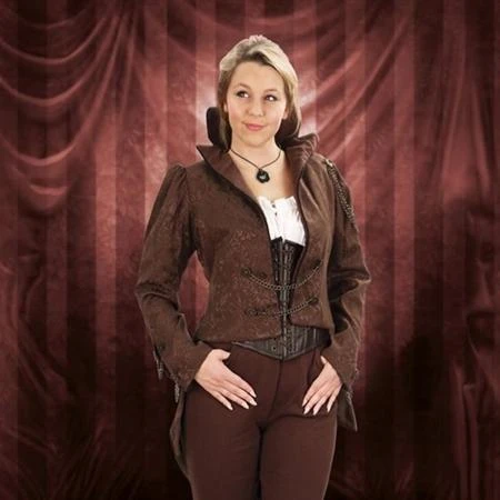 Museum Replicas Limited Tailcoat German Airship Brown W-Chains Steampunk & Victorian 3 Museum Replicas Limited Tailcoat German Airship Brown W-Chains Steampunk & Victorian