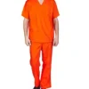 M&M Scrubs Scrub Set Top/Bottom Orange Uniforms & Occupations