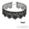 Western Fashion Black Lace Choker Necklaces & Earrings