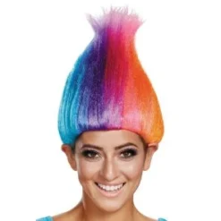 Disguise Trolls Rainbow Adult Wig Bright