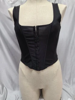 Nova Brand Apparel Superheroes & Villains Black Pleather Corset Vest In Black Or Red