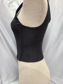 Nova Brand Apparel Superheroes & Villains Black Pleather Corset Vest In Black Or Red