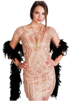 Western Fashion Flapper Angles Beige Decades