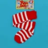 Forum Novelty Socks Stockings Striped Red-White Circus & Animals 1 Forum Novelty Socks Stockings Striped Red-White Circus & Animals
