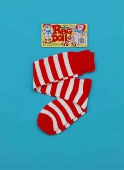 Forum Novelty Socks Stockings Striped Red-White Circus & Animals