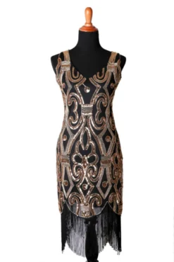 Western Fashion Flapper Art Deco Gold Decades