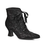 Ellie Shoes 2.5" Heel Black Lace Boot Women's Shoes