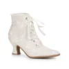 Ellie Shoes 2.5" Heel Ivory Lace Boot Women's Shoes