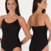 Body Wrappers Leotard Camisole Convertible Black Bodysuits