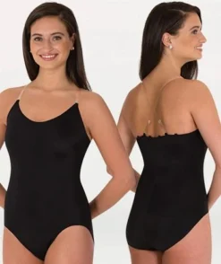 Body Wrappers Leotard Camisole Convertible Black Bodysuits
