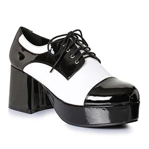 Ellie Shoes Black And White Spectator Platform W/ 3" Heel Men's Shoes 3 Ellie Shoes Black And White Spectator Platform W/ 3" Heel Men's Shoes