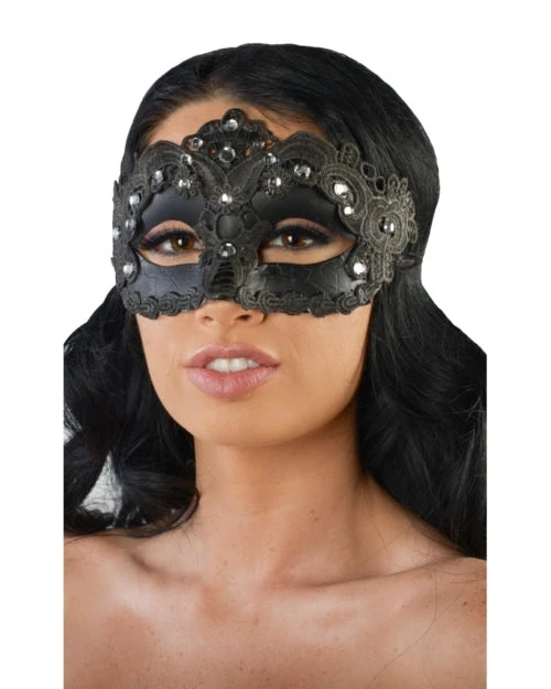Kayso International Inc. Masquerade Masks Vintage Black Laced Plastic Mask 3 Kayso International Inc. Masquerade Masks Vintage Black Laced Plastic Mask