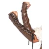 Leg Avenue Arm Warmers Brown Faux Leather Cuffs & Bracers