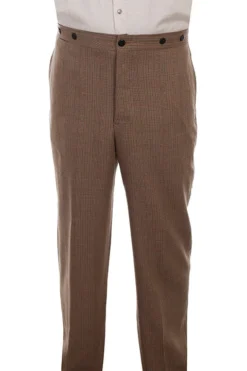 Scully Range Wear Steampunk & Victorian Trouser Brown Glen Plaid