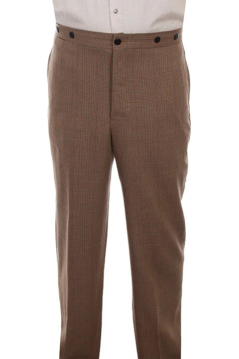 Scully Range Wear Steampunk & Victorian Trouser Brown Glen Plaid 3 Scully Range Wear Steampunk & Victorian Trouser Brown Glen Plaid