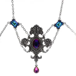Western Fashion Oval Ornate Pendant With Stones