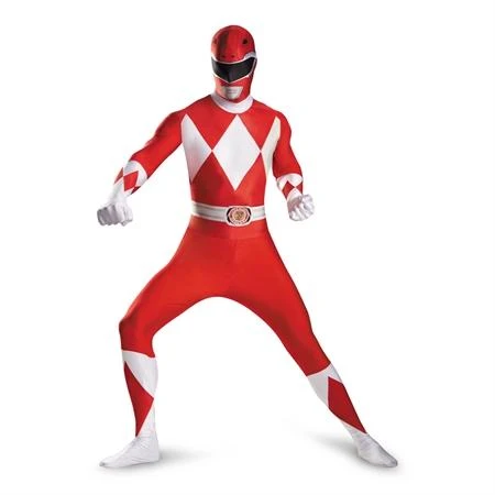 Disguise Movies/TV/Games MMPR Red Ranger Bodysuit Costume 3 Disguise Movies/TV/Games MMPR Red Ranger Bodysuit Costume