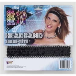 Forum Novelty Sequin Headband In Silver Or Black 5 Forum Novelty Sequin Headband In Silver Or Black