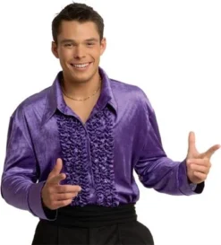 Rubies Velvet Disco Shirt Purple