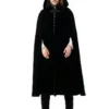 Pentagramme Gothique Capes Cape Hooded Velvet Black
