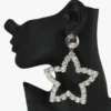 Good Feelings Silver/Clear, Oversized Star Rhinestone Earring