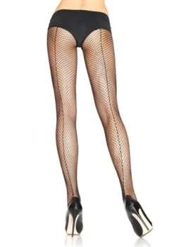 Leg Avenue Pantyhose Spandex Fishnet W-Backseam BK Hosiery & Lingerie