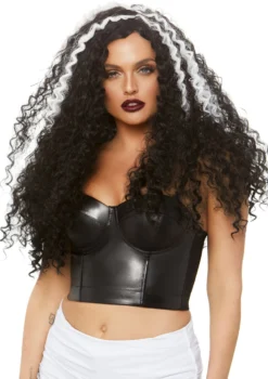 Leg Avenue 29" Long Curly Wig. Black
