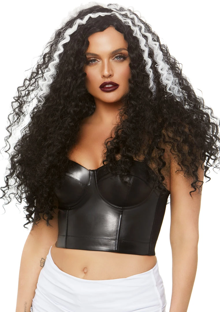 Leg Avenue 29" Long Curly Wig. Black 4 Leg Avenue 29" Long Curly Wig. Black