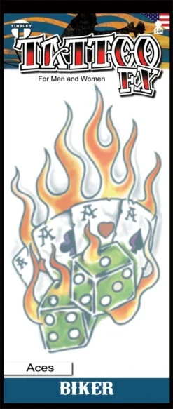 Tinsley Transfers Aces Biker Tattoos & Tattoo Effects