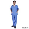 M&M Scrubs Uniforms & Occupations Scrub Set Top/Bottom Ceil Blue