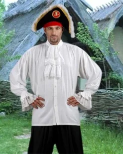 Pirate Dressing Colonial Shirt White