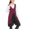 Pirate Dressing Pirate & Medieval/Renaissance Vest Maroon Cutaway 1 Pirate Dressing Pirate & Medieval/Renaissance Vest Maroon Cutaway