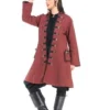 Pirate Dressing Coat Ladies Rust Coat W-Wood Buttons