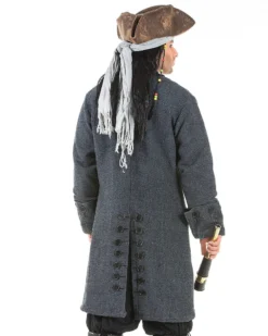 Pirate Dressing Coat Pirate Grey Wood Buttons