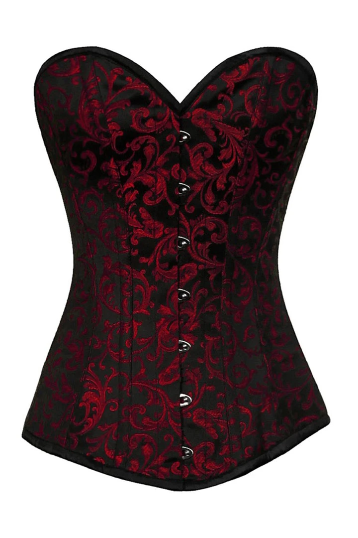 The Corset Company Red/Black Brocade Gothic Corset