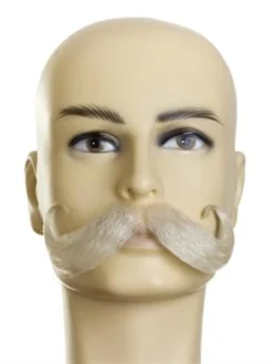 West Bay Santa Moustache White Facial Hair