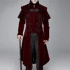 Western Fashion Gothic Men's Coat In Red