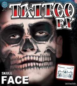 Tinsley Transfers Tattoos & Tattoo Effects Skull Face
