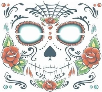 Tinsley Transfers Sugar Skull Tattoos & Tattoo Effects 3 Tinsley Transfers Sugar Skull Tattoos & Tattoo Effects