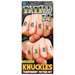 Tinsley Transfers Knuckles Old English Tattoos & Tattoo Effects