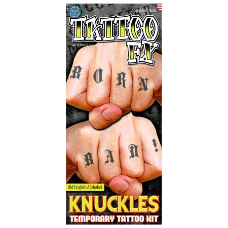 Tinsley Transfers Knuckles Old English Tattoos & Tattoo Effects 4 Tinsley Transfers Knuckles Old English Tattoos & Tattoo Effects