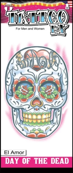 Tinsley Transfers Tattoos & Tattoo Effects El Amor Day Of The Dead