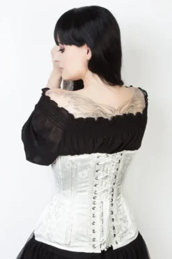 The Corset Company Underbust Corset White Brocade