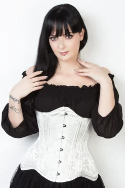 The Corset Company Underbust Corset White Brocade