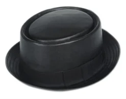 Epoch Fashion Accessory Fedoras, Homburgs & Pork Pies Pork Pie Faux Leather In Black Or Brown