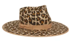 Epoch Fashion Accessory Fedora Leopard Wide Brim
