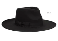 Epoch Fashion Accessory Fedora Wide Brim Wool Felt Black Fedoras, Homburgs & Pork Pies
